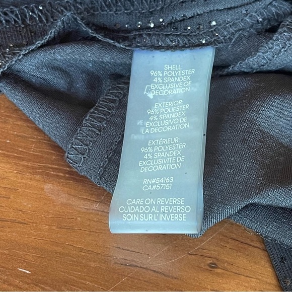 Calvin Klein Glitter Knit Sheath V Neck Black Midi Dress 6 NWT - Picture 12 of 14